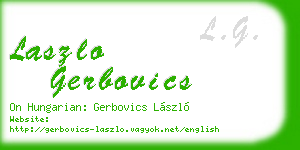 laszlo gerbovics business card