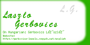 laszlo gerbovics business card